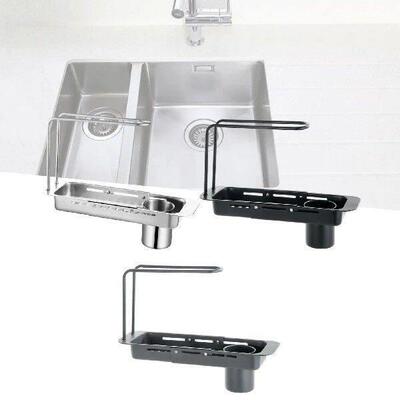 Sink Drain Shelf Stainless Steel Adjustable over Sink