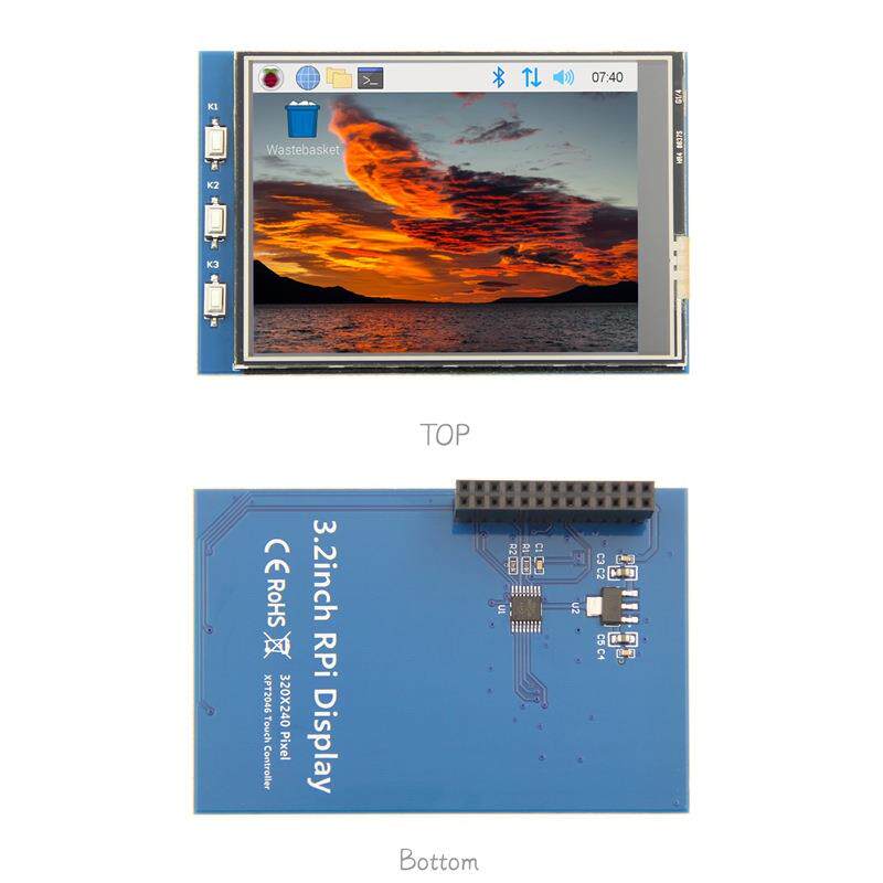3.2寸树莓派触摸显示屏液晶屏 LCD显示器for Raspberry Pi 3B+/4B