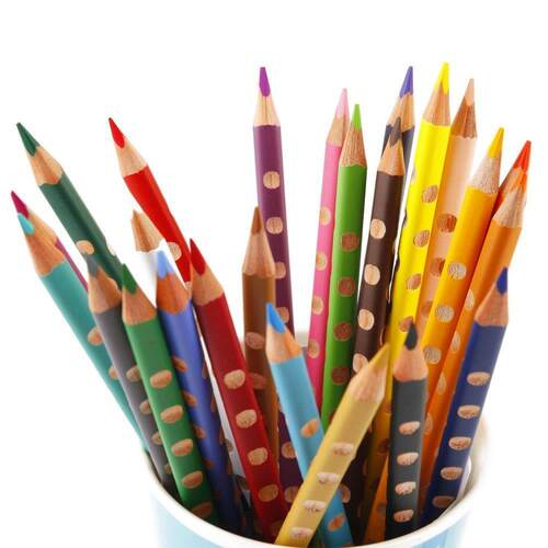 德国LYRA艺雅彩色洞洞铅笔 24/36色儿童小学生美术绘画三角杆彩铅