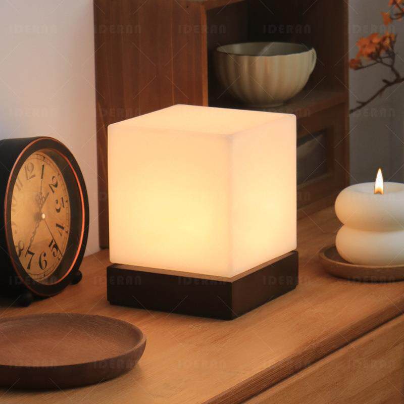 复古台灯中古美式简约充电小夜灯卧室儿童睡眠氛围灯高级感床头灯