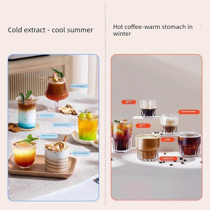 泰莫适用咖啡机家用小型冷热冲泡研磨一体化商用意大利全自动起泡