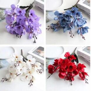 1/2pcs Bouquet 5Forks 20Head Artificial Magnolia Flower For