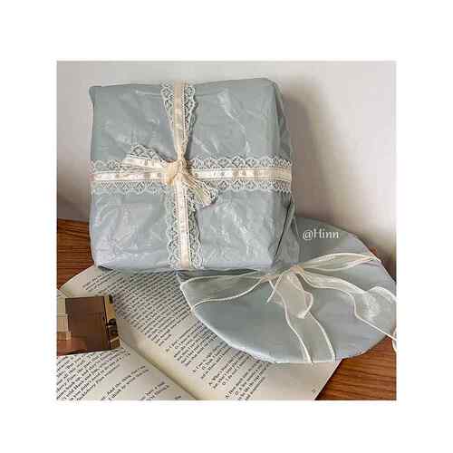 Hinn 复古灰蓝~原创ins单光纸礼物包装纸鲜花服装拍照背景哑光纸