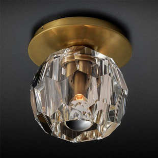 走廊过道铜款 吸顶灯简约迷你设计师北欧楼梯间创意小全吸顶灯个性