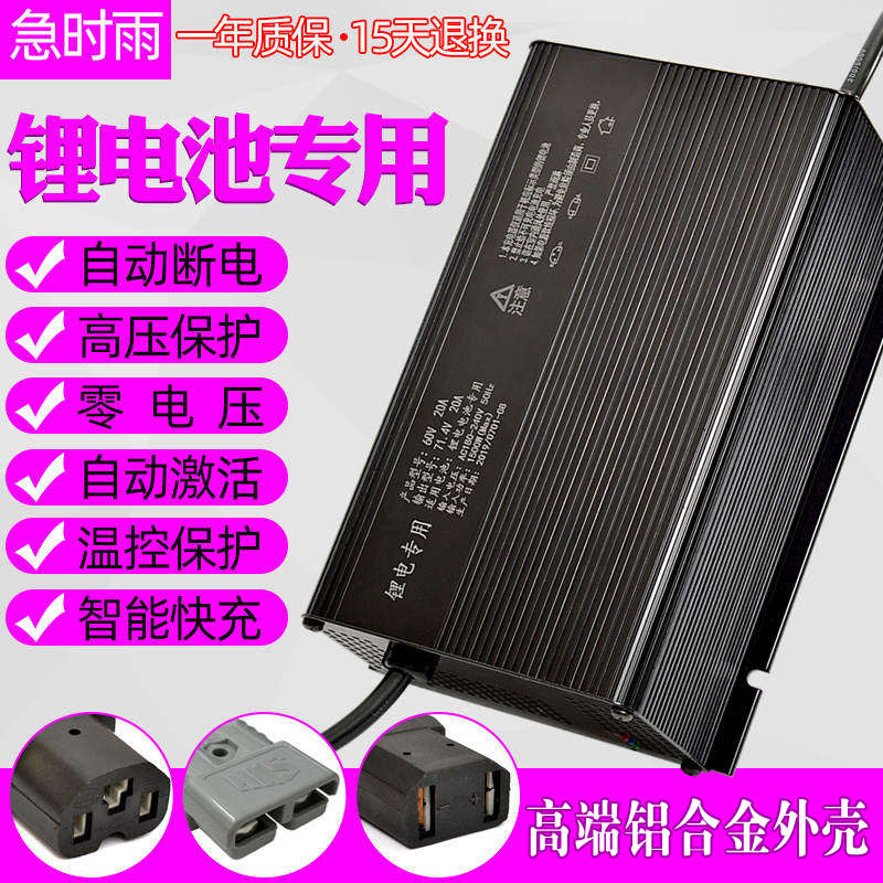 大功率铁快锂电池磷酸铝电动车充电器三元48v5a60v8a72v10a充壳锂