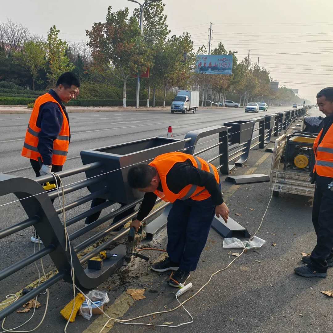 市政护栏人行道分流隔离栏城市交通道路隔离防撞围栏公路防护栅栏