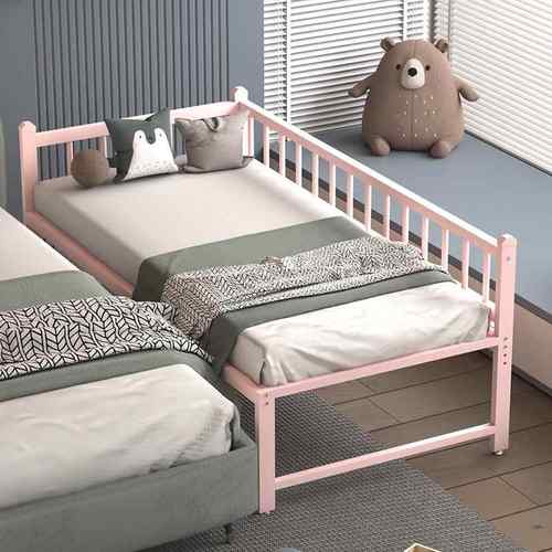 my儿童拼接床加高护栏加宽床边可DZS调节高宝防婴儿摔单人铁艺度