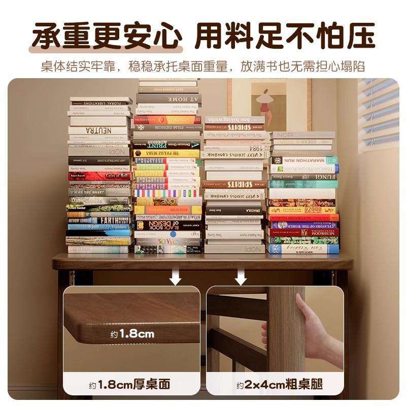 实木折叠书桌学生家用小户型简易桌子卧室床边办公桌写字桌电脑桌
