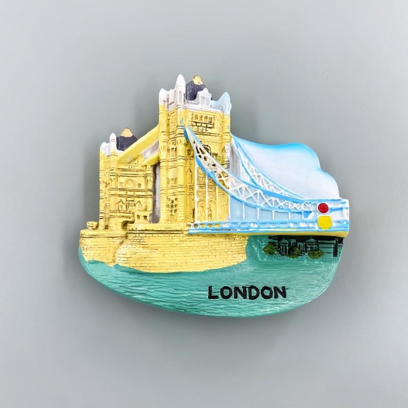 英国伦敦塔桥地标景点创意旅游纪念彩绘工艺品装饰磁性冰箱贴礼物
