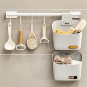 厨房挂钩挂杆置物架免打孔墙上勺子铲子排钩厨具多功能挂杆收纳层