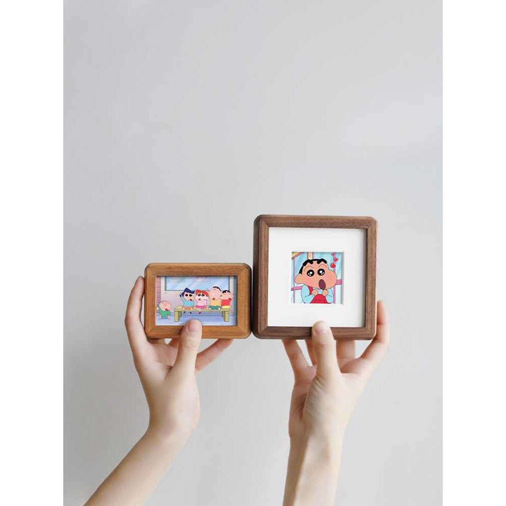 迷你小摆台宝宝相框照片打印加装裱实木照片框4寸儿童摆件寸