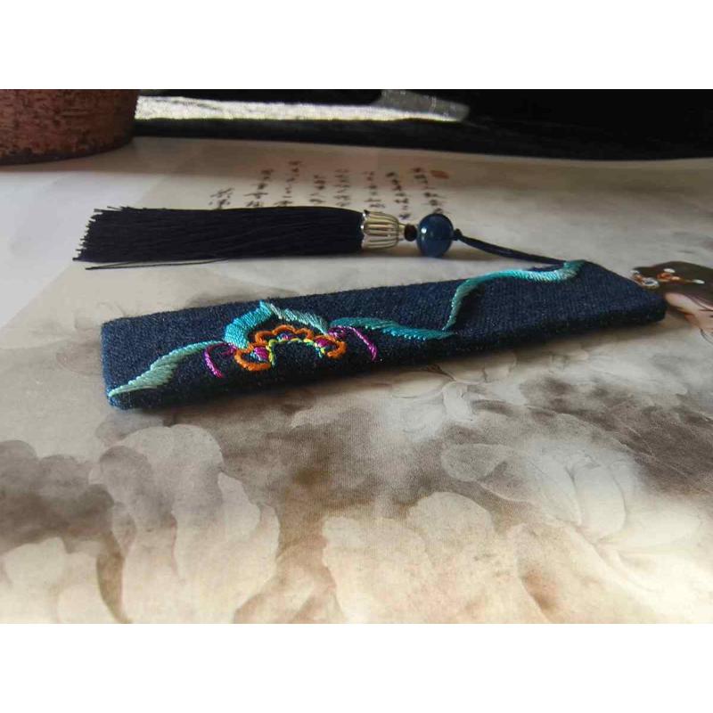 书签刺绣宝相花书签手工DIY材料包敦煌风宝相花书签成品