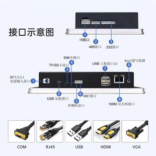Linux工控触摸一体机全封闭嵌入式 工业显示器 10.1寸A133安卓