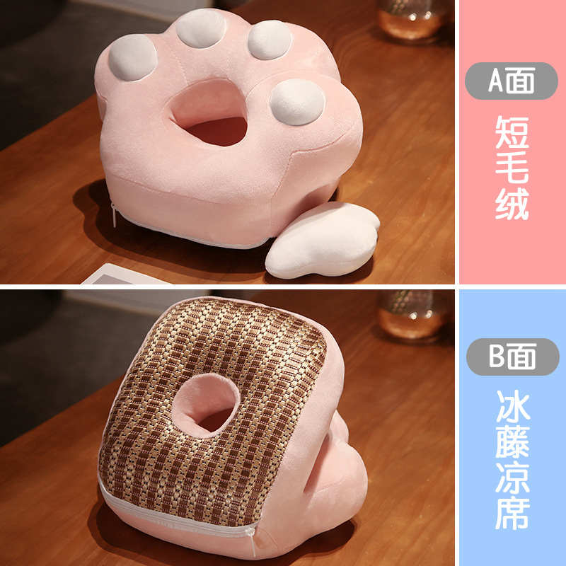 猫爪午睡枕小学生趴睡枕儿童枕头夏季凉席睡觉抱枕办公室午休神器