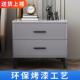烤漆床头柜轻奢简约现代全实木卧室高端岩板床边柜2025新款 收纳柜