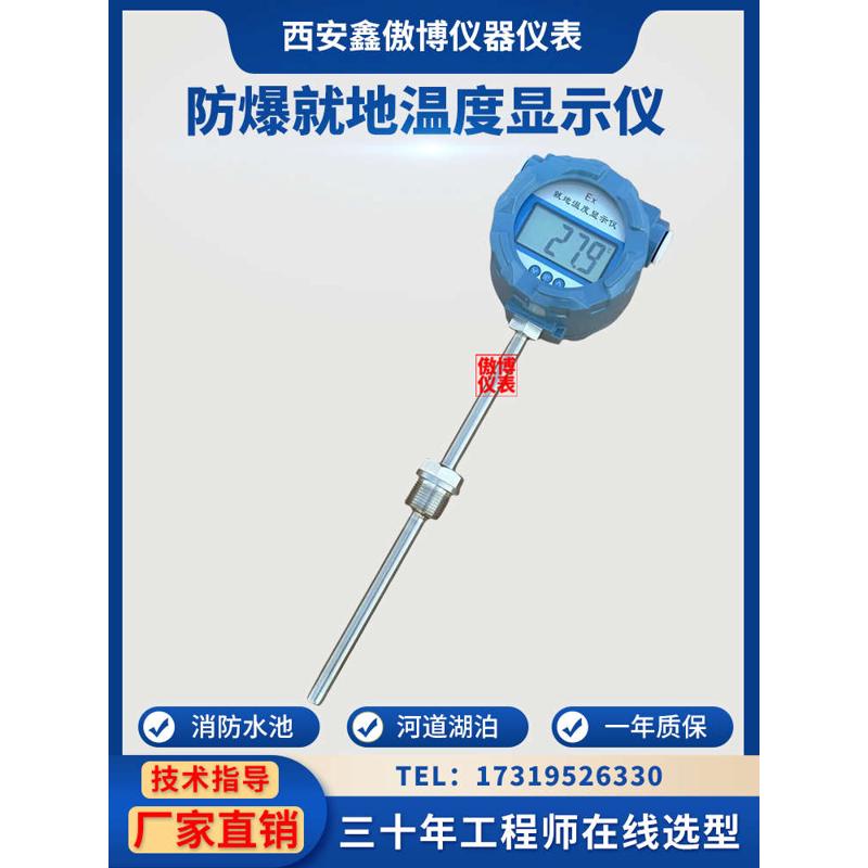 防爆分体式数显一体化温度变送器电池就地显示温度计高精度显示仪
