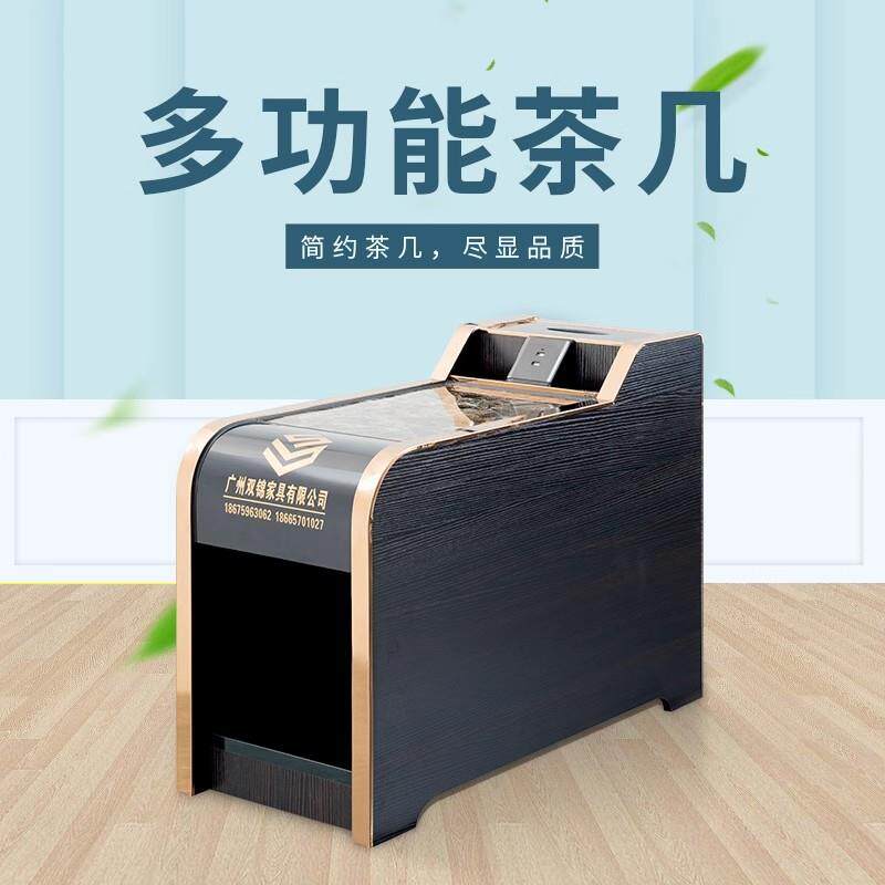 不锈钢大理石现代简约客厅茶几沐足桑拿美甲SPA专用按摩边几收纳
