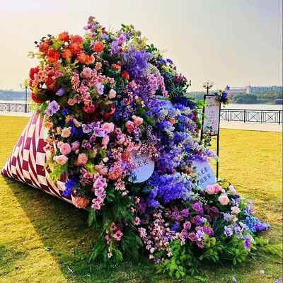 打卡花大AL100751型网束红件户外节日装照饰美陈河北捧花巨型摆拍