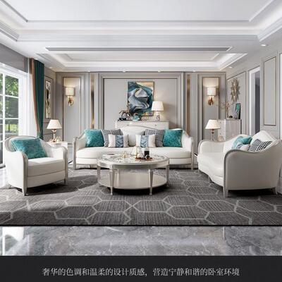 木布艺沙发轻奢美FEE式客厅23组合家具小户沙型高端实奢华1皮艺发