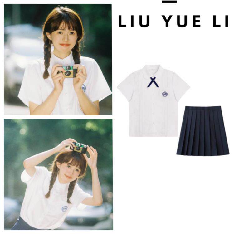 日系附中校服制服风琴褶短袖毕业季班服衬衫男女学生学院风套装