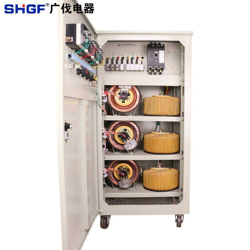 交流大功率稳压器水泵380v机床稳压器工业50kw全自动广电梯三相伐