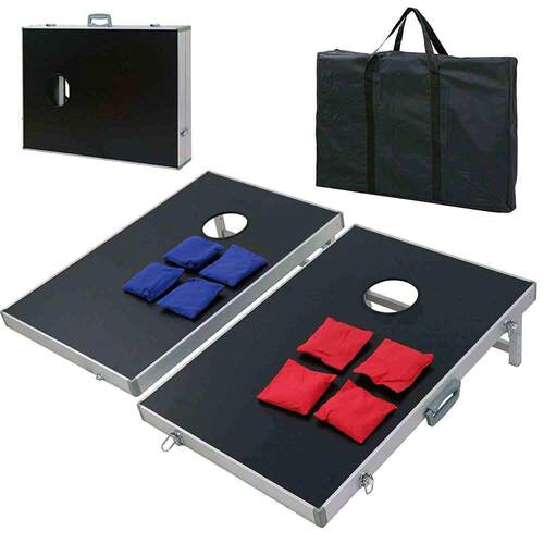 cornhole bean bag toss户外便携式铝合金折叠投掷沙包游戏台套装