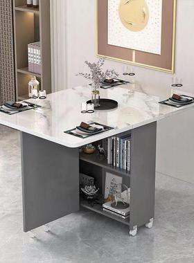 折房餐桌家用小户叠型简多功能可易移动dmdm带轮出租长方形吃饭小