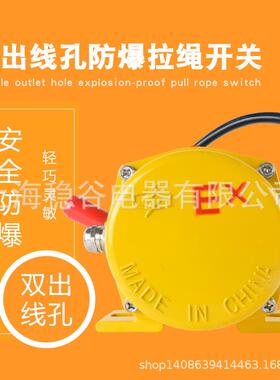 双出线防爆拉绳开关BKLT2-II输送带急停拉绳开关KBW-220P