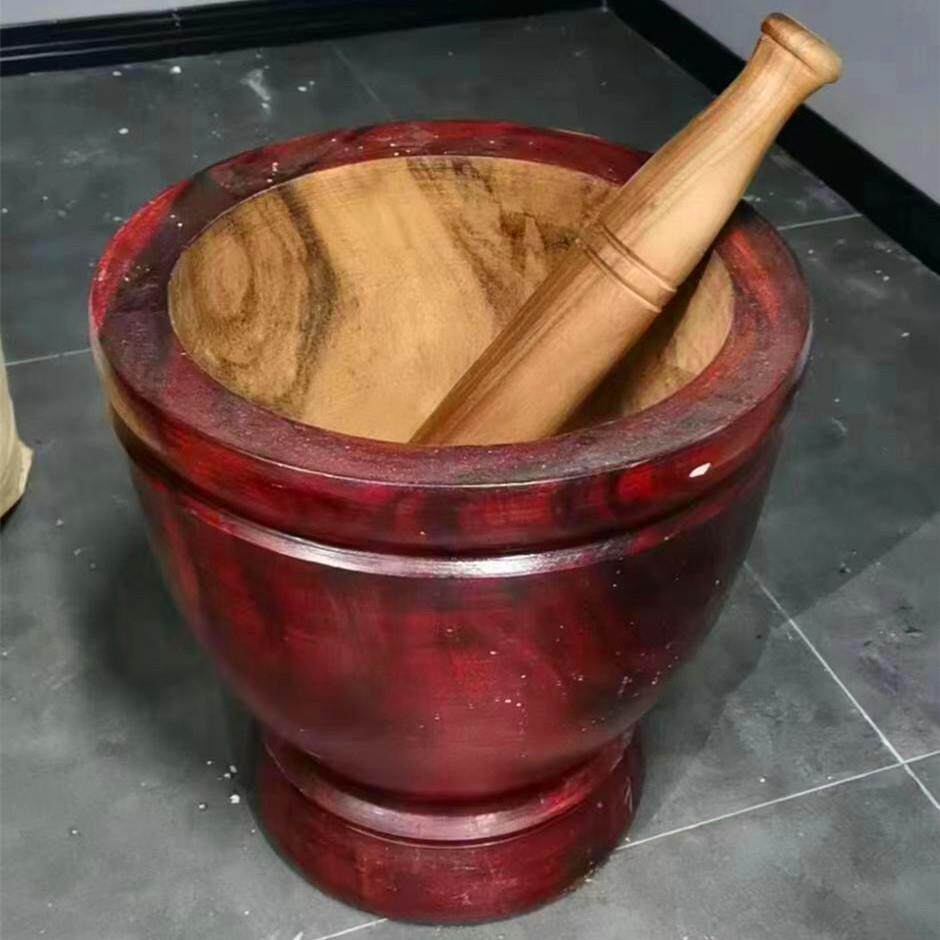 傣族舂鸡脚舂凉拌舂黄瓜泰国实木木臼舂臼捣蒜器研磨器5-13号包邮