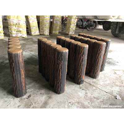 泥仿木仿树皮仿木桩护栏模具园树YIB林装饰栏杆磨具厂家直桩水销