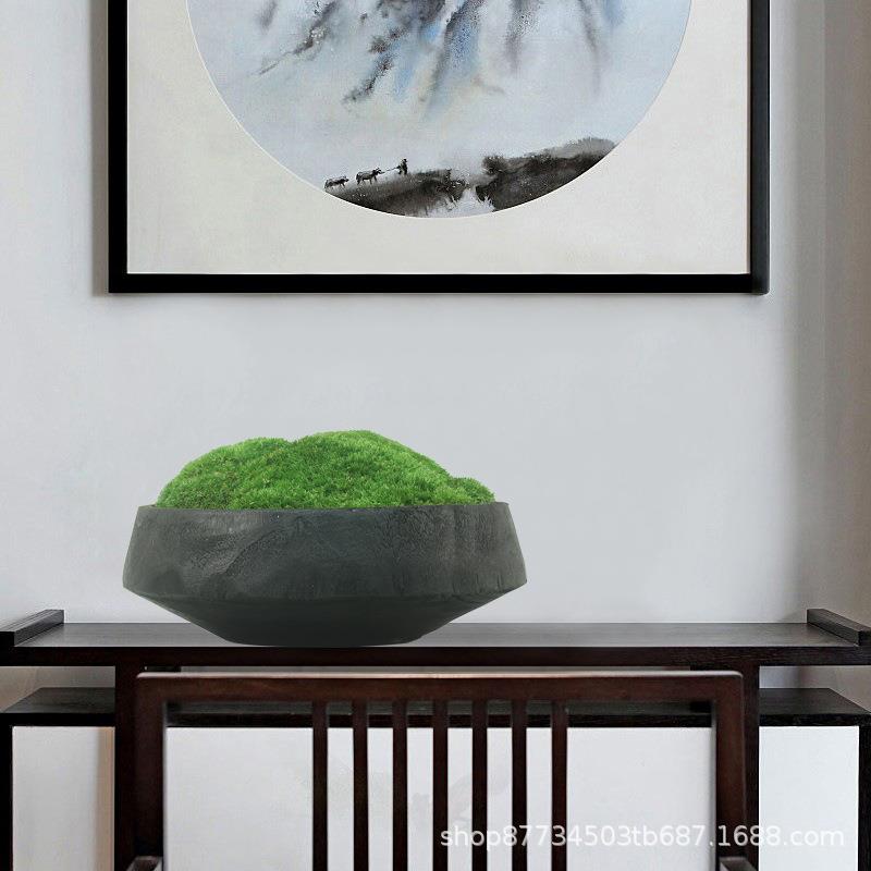 永生苔藓盆景盆栽仿真植物微景观中式桌面花艺客厅玄关前台摆件