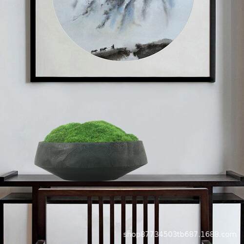 永苔生624藓盆盆栽仿真植客物微景观中式桌面花艺厅玄景关前台摆