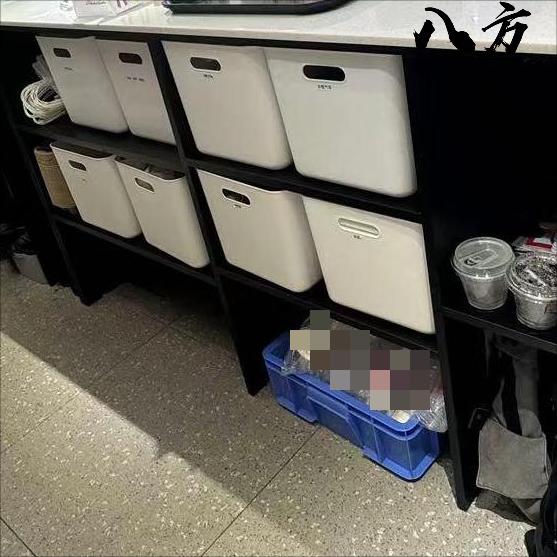 商用肯悦咖啡柜台收纳箱-连锁Kcoffee咖啡馆收纳品-周转箱-八方