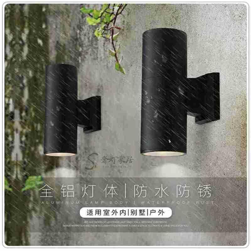 楼室防水壁阳台过道梯灯现代简约KF-BD-10创意上外下发光双头户外