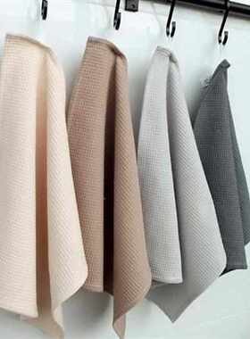 4条装纯色家居布艺茶餐巾厨房毛巾抹布kitchen towels washcloth