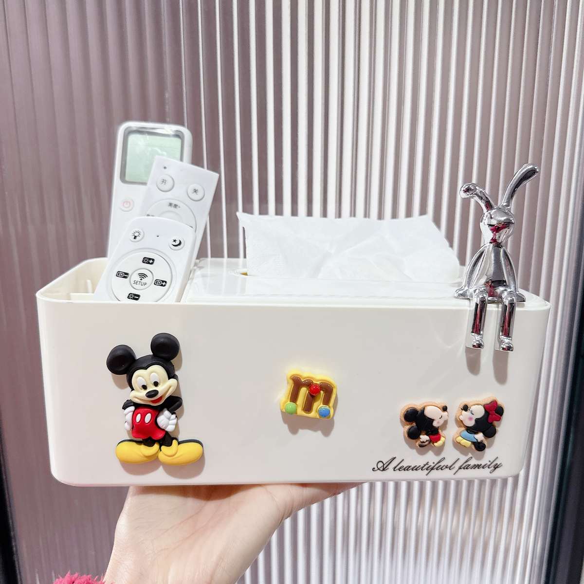 纸巾盒客厅高档家用桌面多功能抽纸盒餐巾纸遥控器茶几收纳高级感