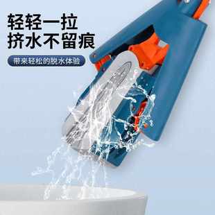 对折式 拖把海绵吸水家用一拖净免手洗2024新款 挤水胶棉卫生间地拖