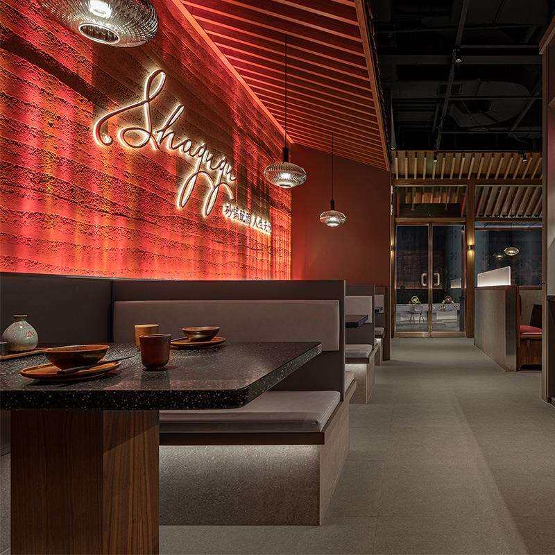 日式实木卡座沙发餐饮连锁饭店主题餐厅卡座小酒馆桌椅组合烤鱼店