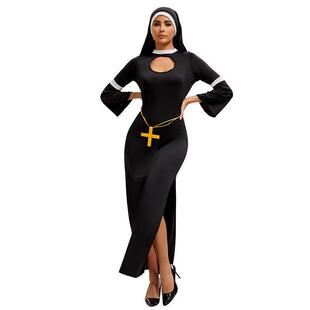 costume Halloween nun cosplay uniform万圣节服装
