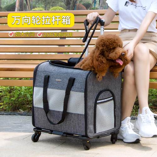 DODOPET宠物多功能外出拉杆包猫咪旅行行李箱便携可折叠车载狗笼