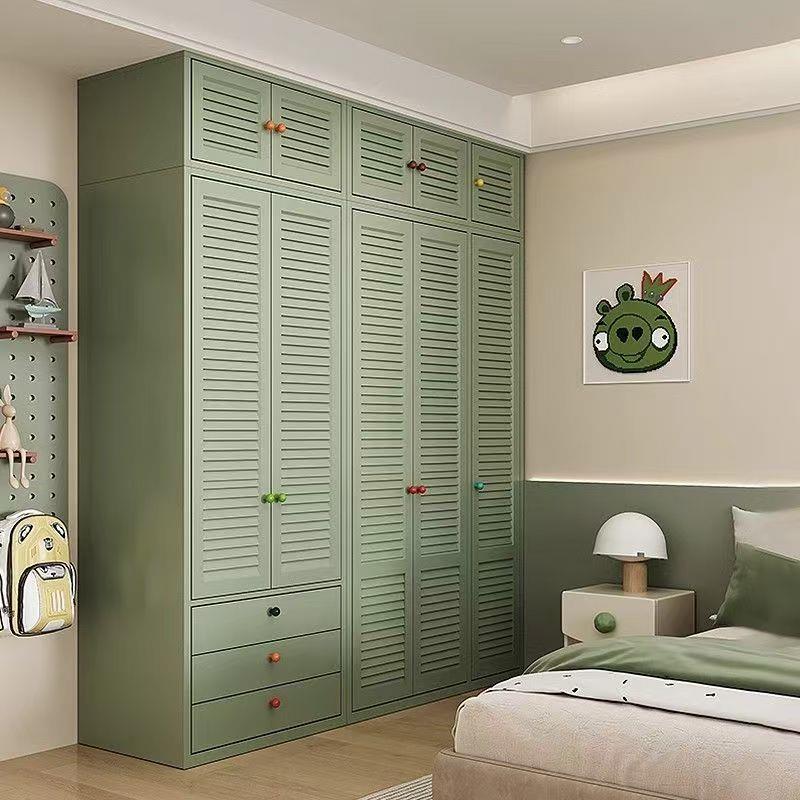 家用钢制衣柜家用卧室铁艺衣柜大容量金属收纳柜无甲醛压型储物柜