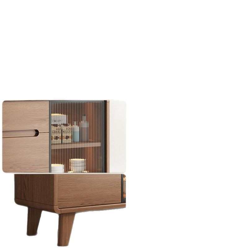 实木餐边柜客厅茶水柜小户型靠墙收纳储物柜边柜新中式碗柜斗柜