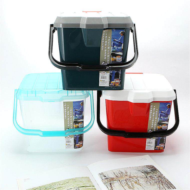 车载塑料手提箱储物带盖整理箱多功能加厚收纳现场箱剧组场记箱