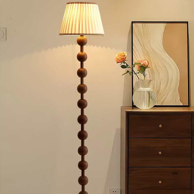 侘寂风落地灯中古客厅沙发旁边高级感复古温馨新中式氛围立式台灯