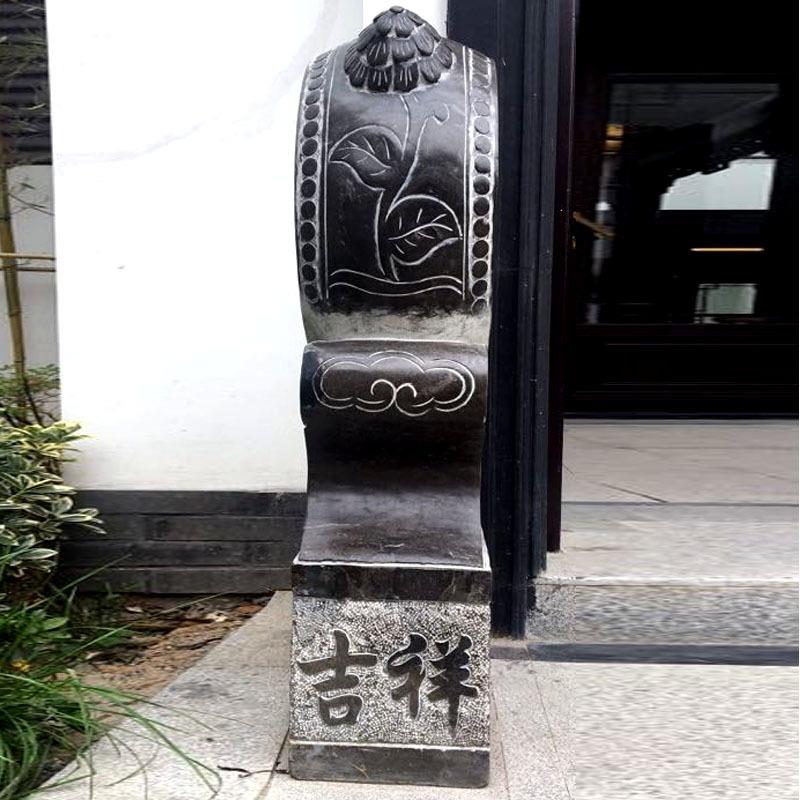 青石仿古门墩室内抱鼓石貔貅石鼓门口石狮子装饰家用摆件一对