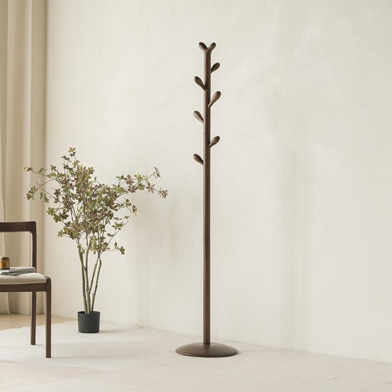 高档实木衣帽家架落地床衣架客厅式不占地小型儿童用头立卧室挂衣