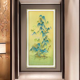 58壁 饰画织锦绣荷花挂高画档新山水画刺绣走廊入户779 中式 玄关装