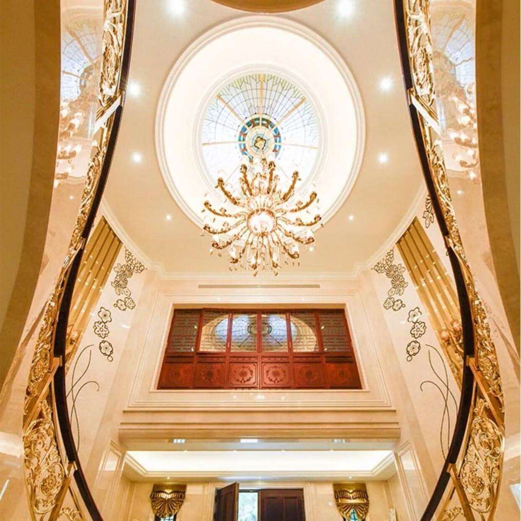 欧式水晶客厅灯法式餐厅主卧室灯具美式感别墅大厅轻奢吸顶灯