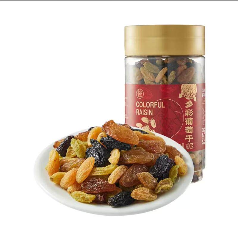 盒马代购多彩葡萄干600g灌装个大饱满果肉厚实酸甜可口休闲小零食