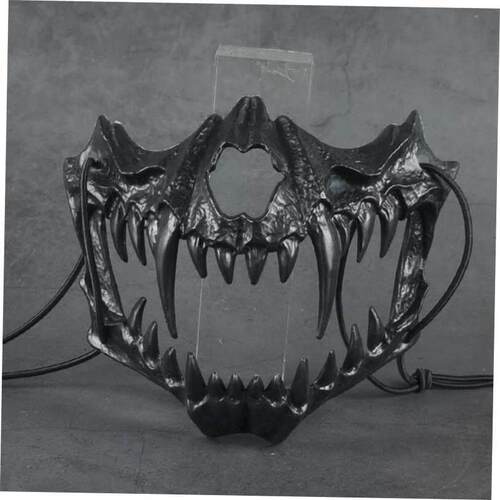 Halloween two yuan dress up night dog white bone skull mask
